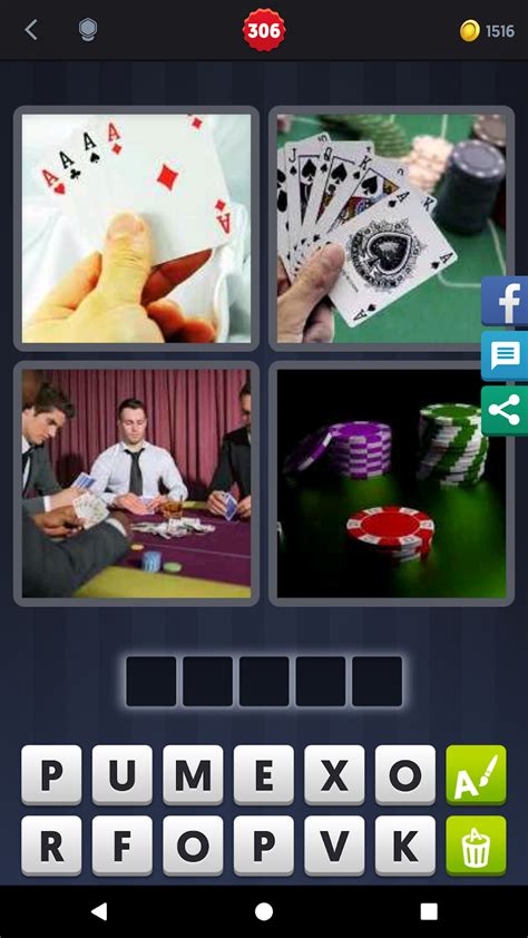 4 Pics 1 Word Bebe Poker Grafico