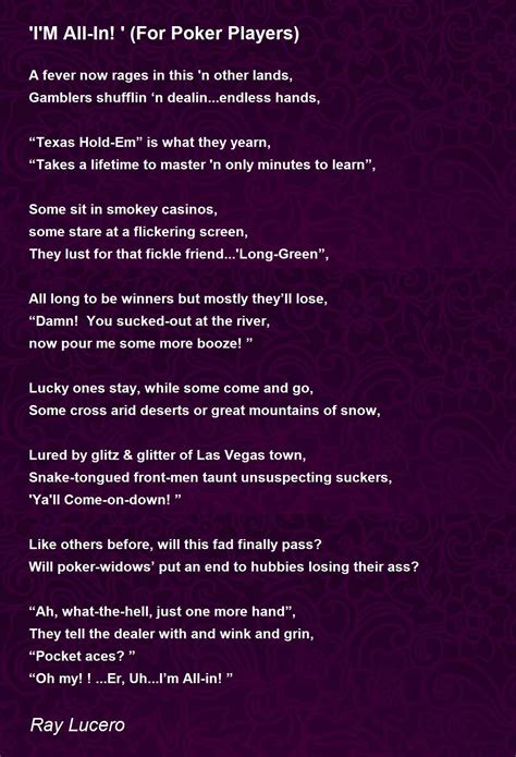 A Poesia De Poker Poema