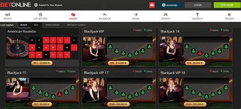 Betonline Ag Blackjack Ao Vivo