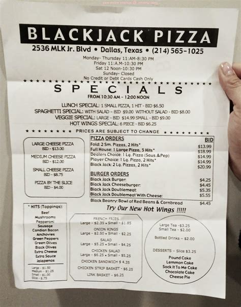 Blackjack Pizza 75227