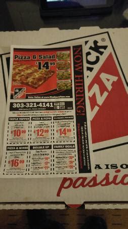 Blackjack Pizza Menu De Denver Co