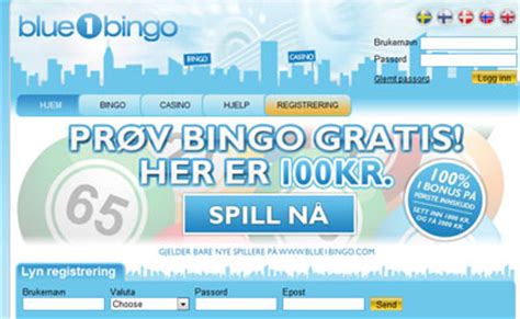 Blue1 Bingo Casino Login