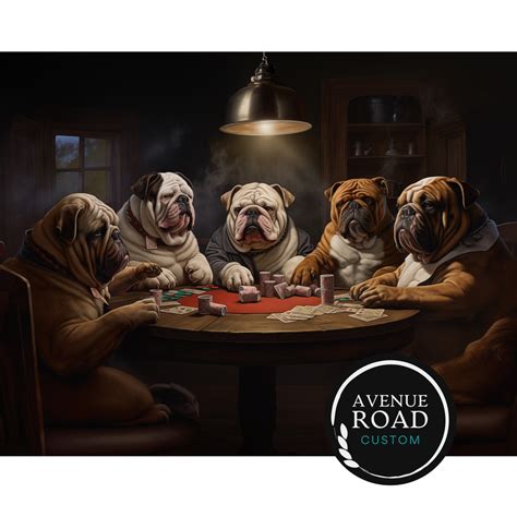 Bulldog Poker Pintura