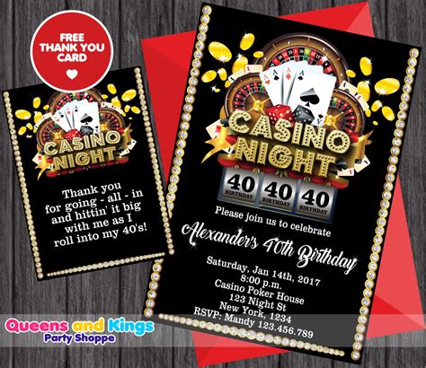 Casino Sweet 16 Convites