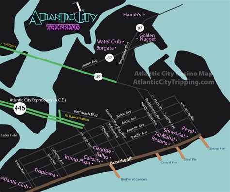 Casinos Calcadao De Atlantic City Mapa