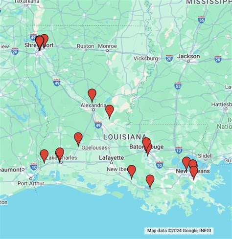 Casinos Louisiana Mapa