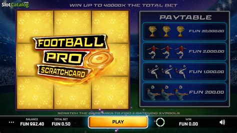 Football Pro Scratchcard 888 Casino