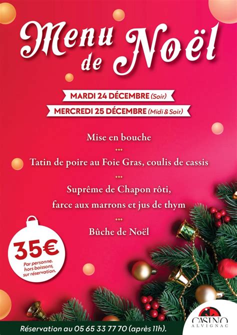 Geant Casino Menu Noel