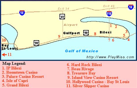 Gulfport Biloxi Casino Mapa