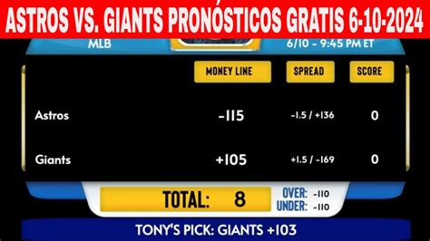 Houston Astros vs San Francisco Giants pronostico MLB