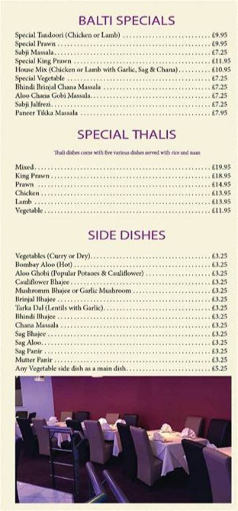 Jaspers Casino Milton Keynes Menu