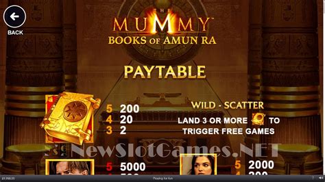 Jogue The Mummy Books Of Amun Ra Online