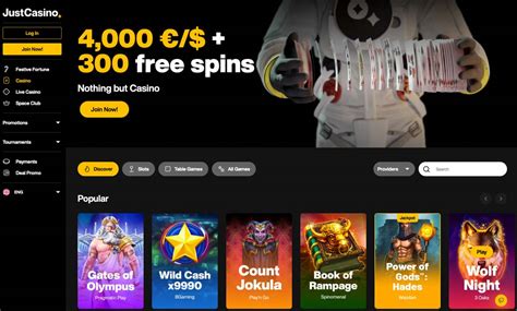 Justcasino Bonus