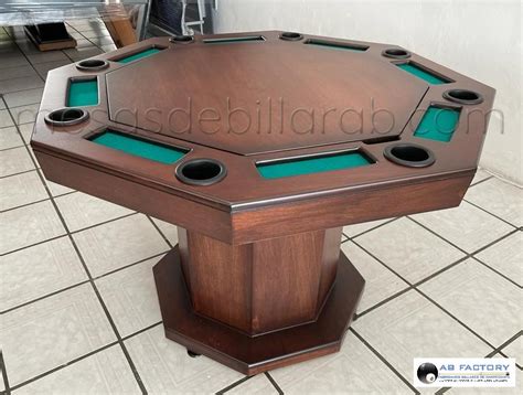 Madeira Macica Octagon Mesa De Poker