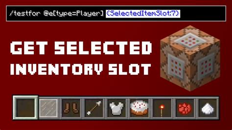 Minecraft Testfor Item Selecionado Slot