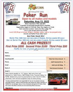 Oc Vettes Poker Run