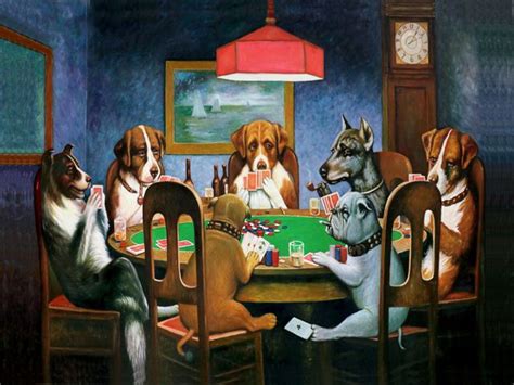 Perros Jugando Al Poker Cuadro