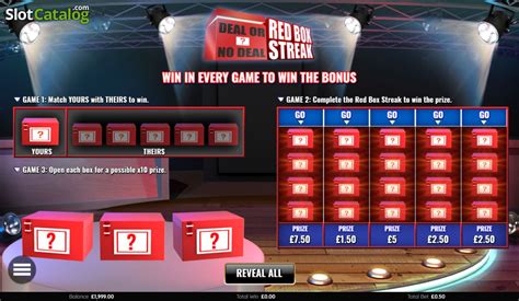Play Deal Or No Deal Red Box Streak Slot