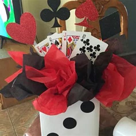 Poker Centerpieces Casamento