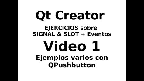 Qt Slot De Eventos