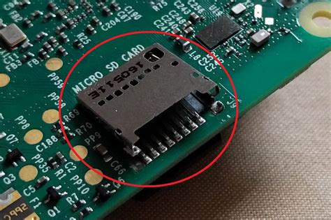 Raspberry Pi B Slot Microsd