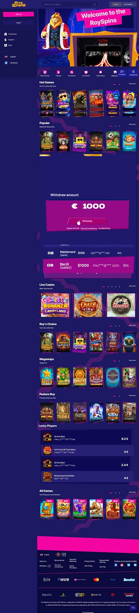 Royspins Casino Colombia