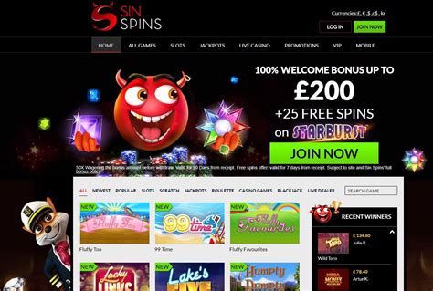 Sin Spins Casino Bonus