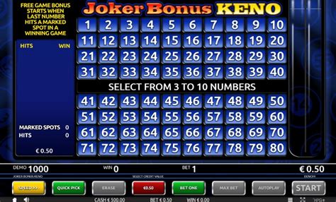 Slot Joker Bonus Keno