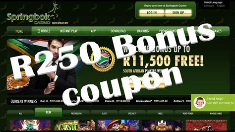 Springbok Bonus De Casino Codigos