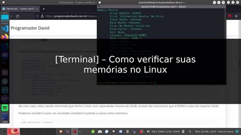 Verificar A Memoria Disponivel Slots Linux