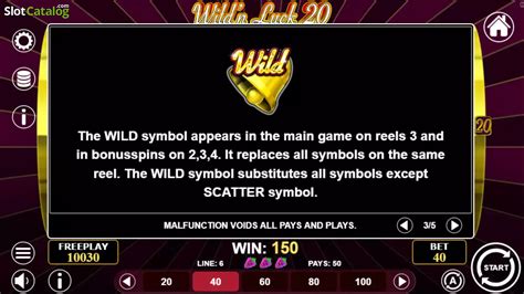 Wild N Luck 20 Pokerstars