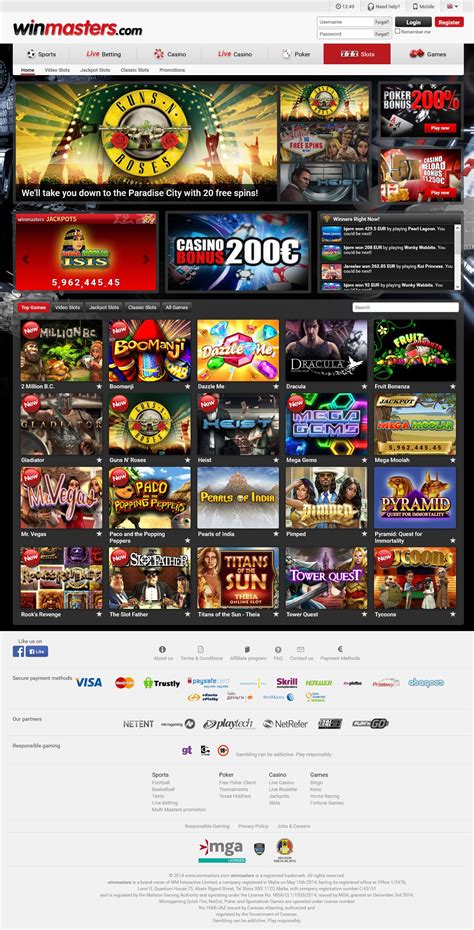 Winmasters Casino Online